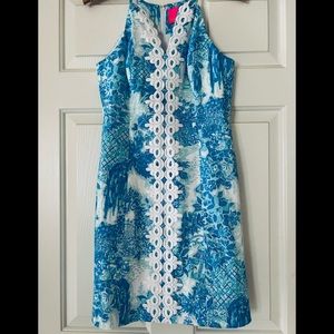 🎉NWT Lilly Pulitzer pearl stretch shift- toile me about it in size 2